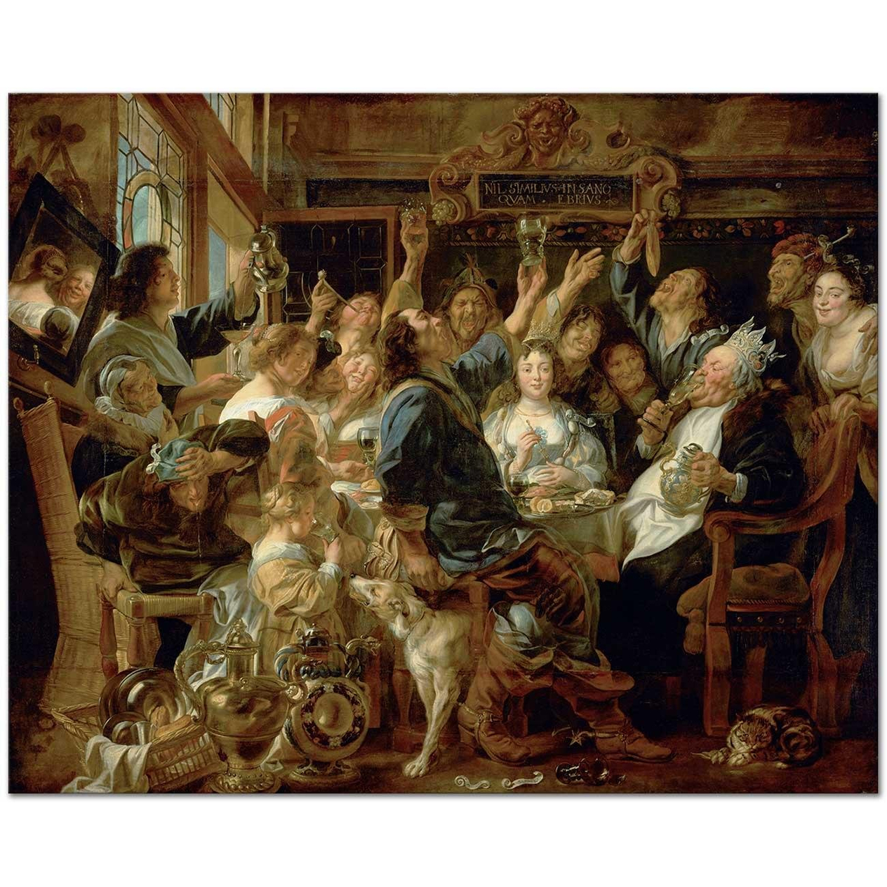 Jacob Jordaens Kralın Eğlencesi Kanvas Tablo