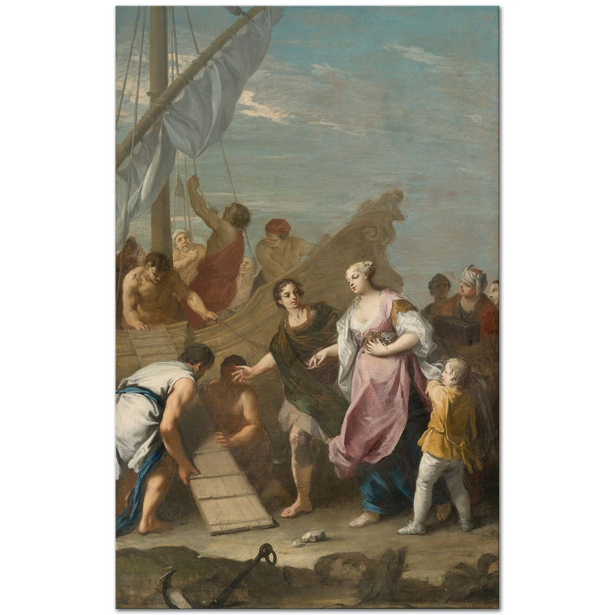 Jacopo Amigoni The Embarkation Of Helen Of Troy Art Print