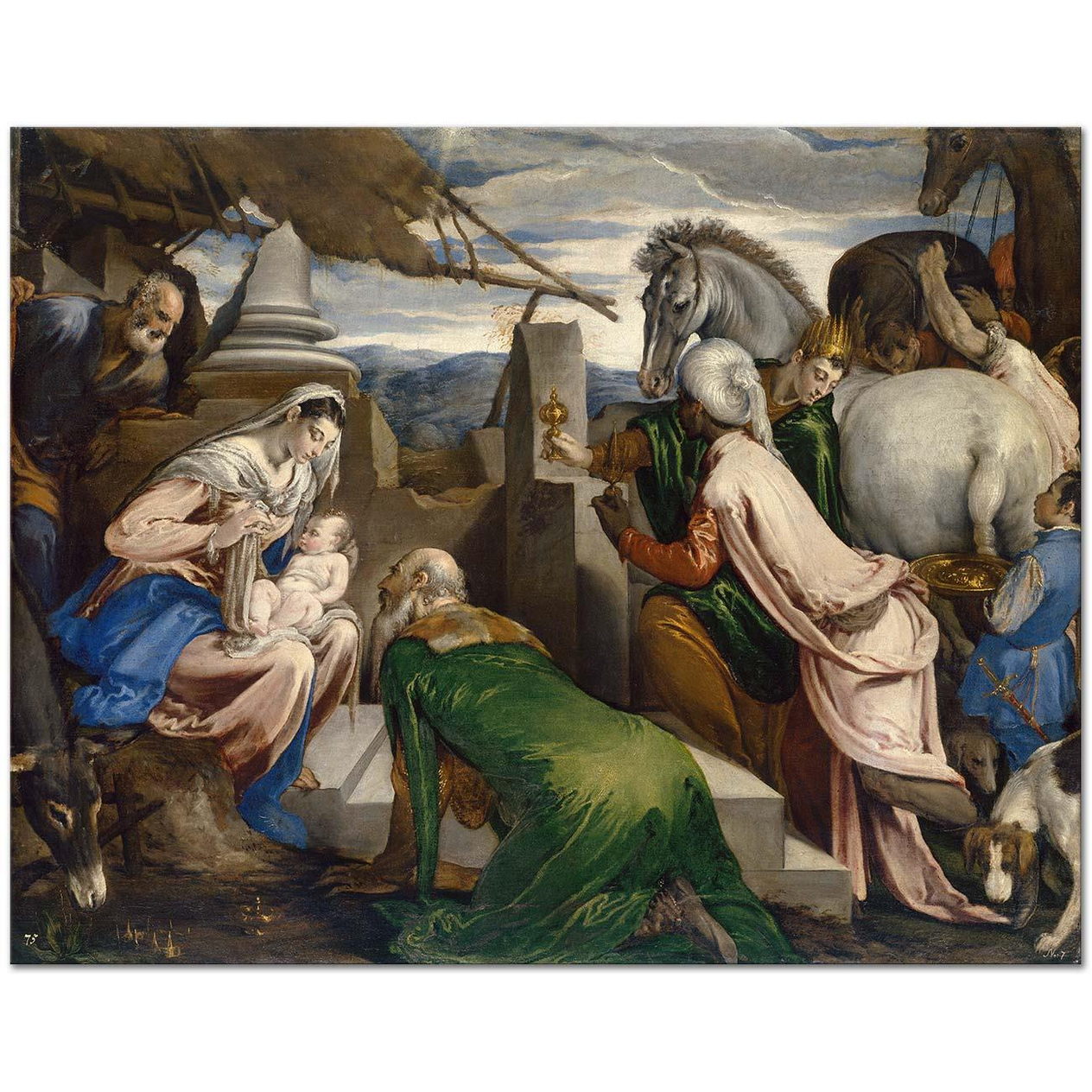 Jacopo Bassano Kahinlerin Tazimi Kanvas Tablo
