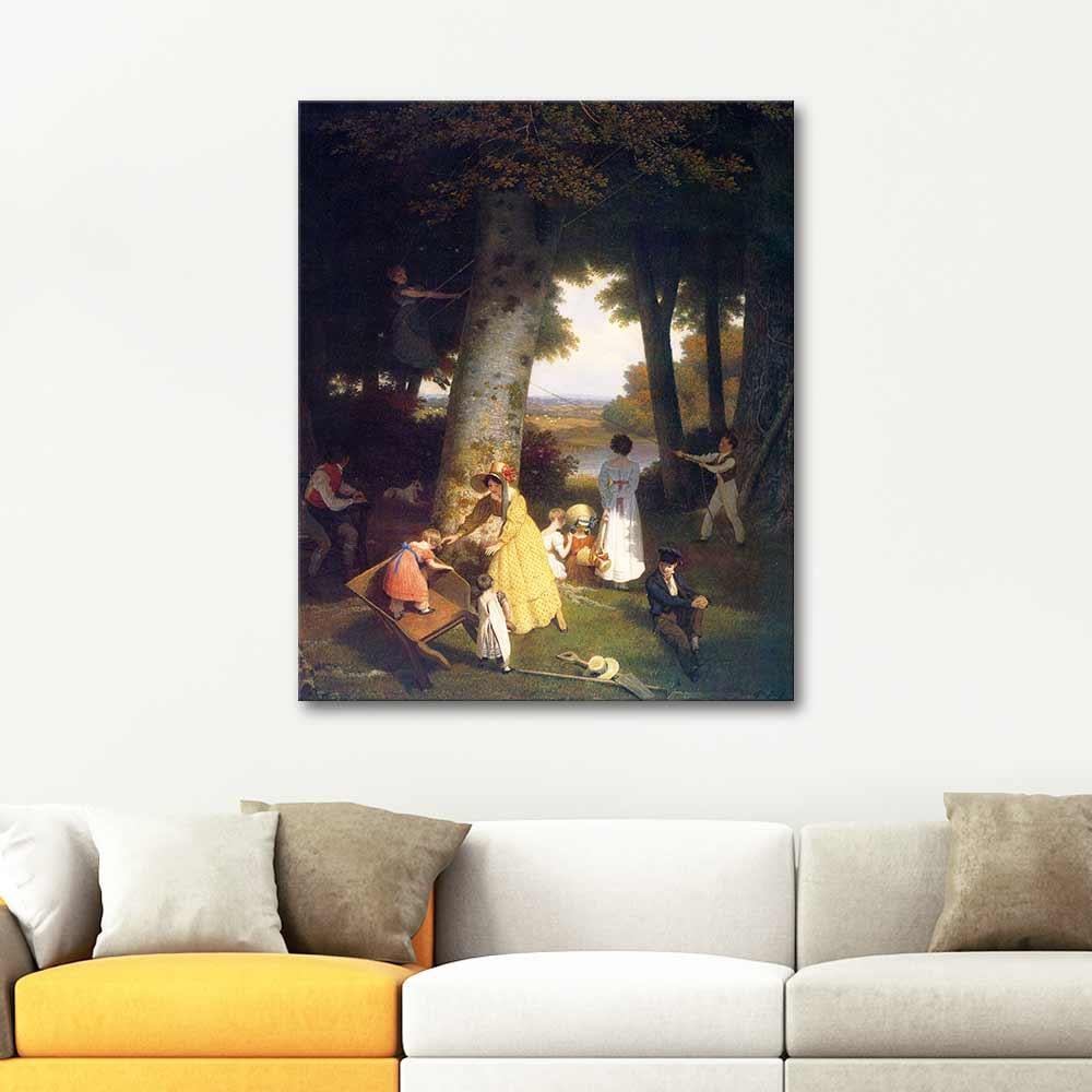Jacques Laurent Agasse Dinlence Kanvas Tablo
