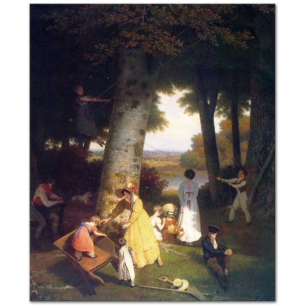 Jacques Laurent Agasse Dinlence Kanvas Tablo