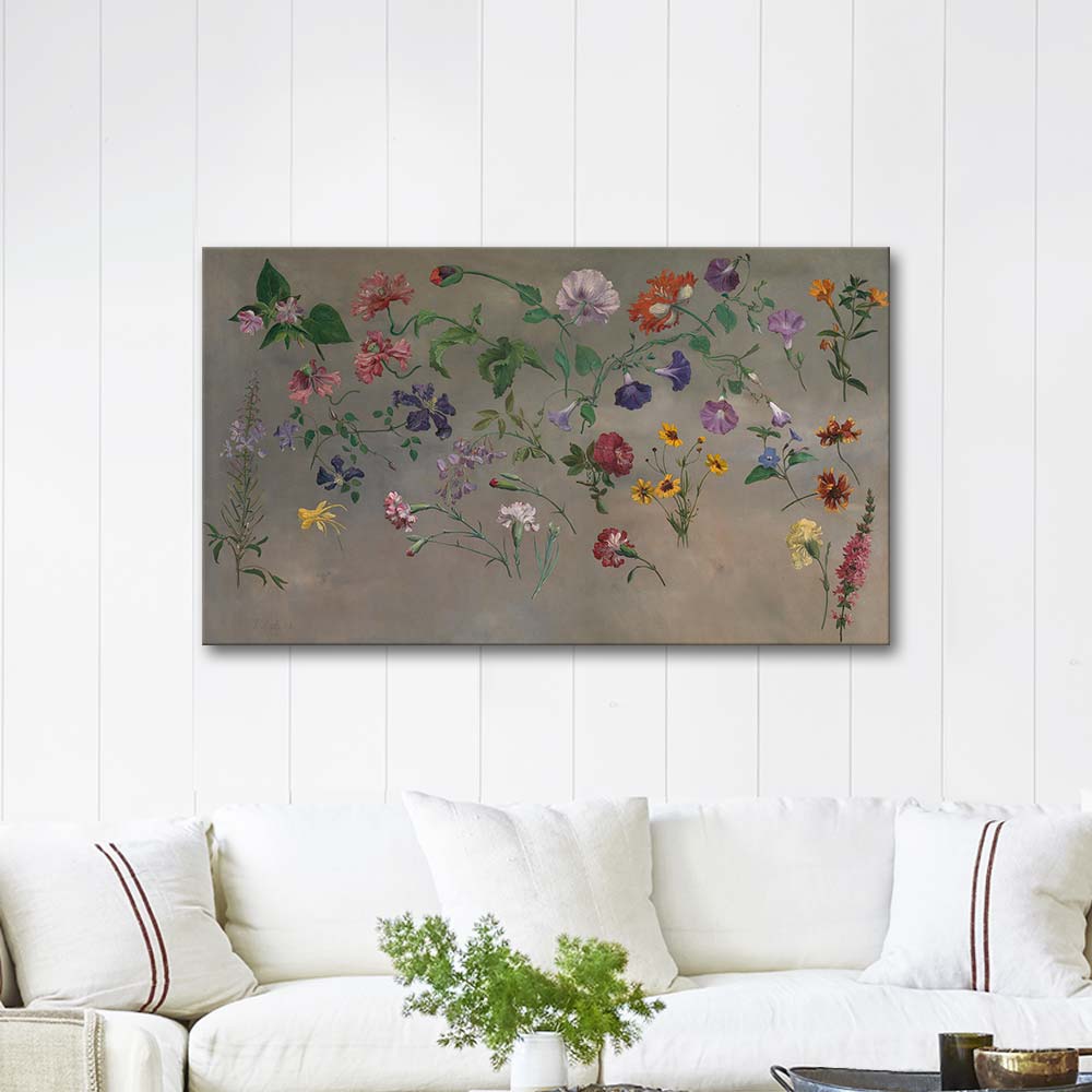 Jacques Laurent Agasse Studies of Flowers Art Print
