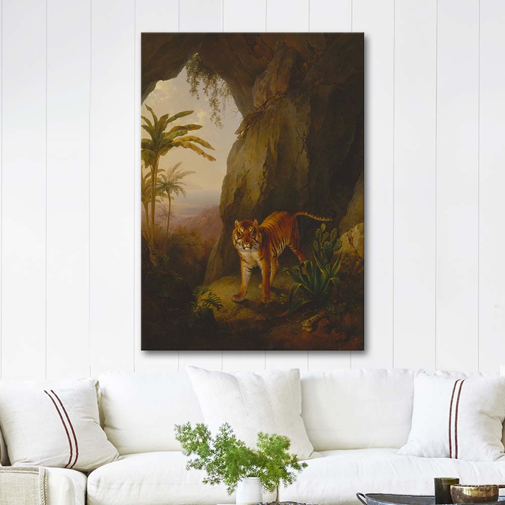 Jacques Laurent Agasse Tiger in a Cave Art Print