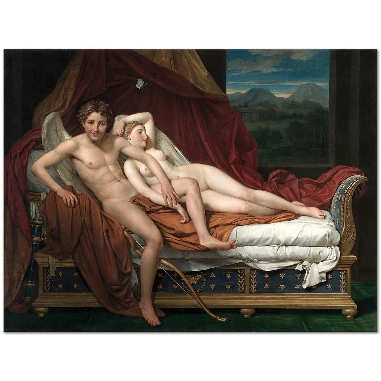 Jacques Louis David Cupid and Psyche Art Print