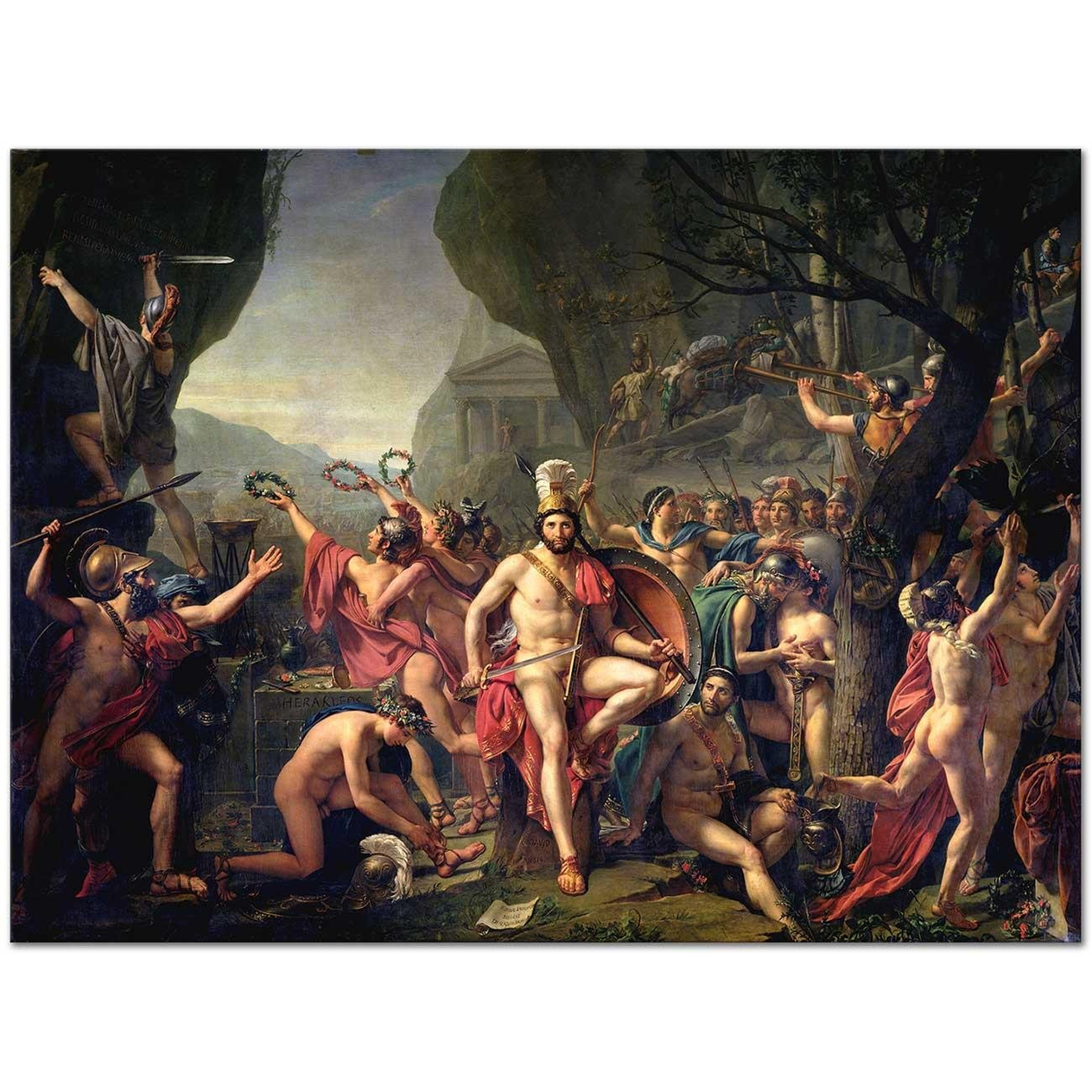 Jacques Louis David Leonidas at Thermopylae Art Print