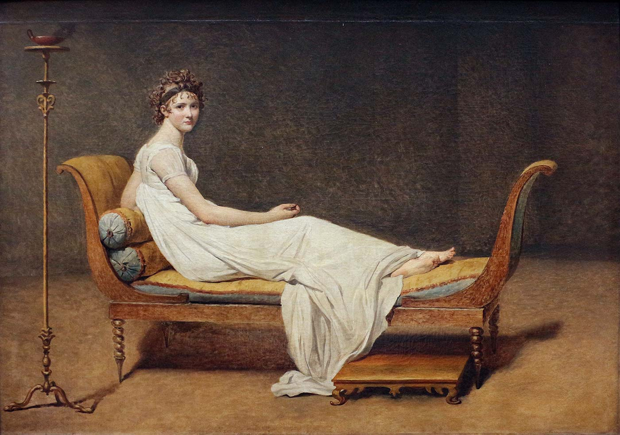 Jacque-Louis David Madam Recamier Kanvas Tablo