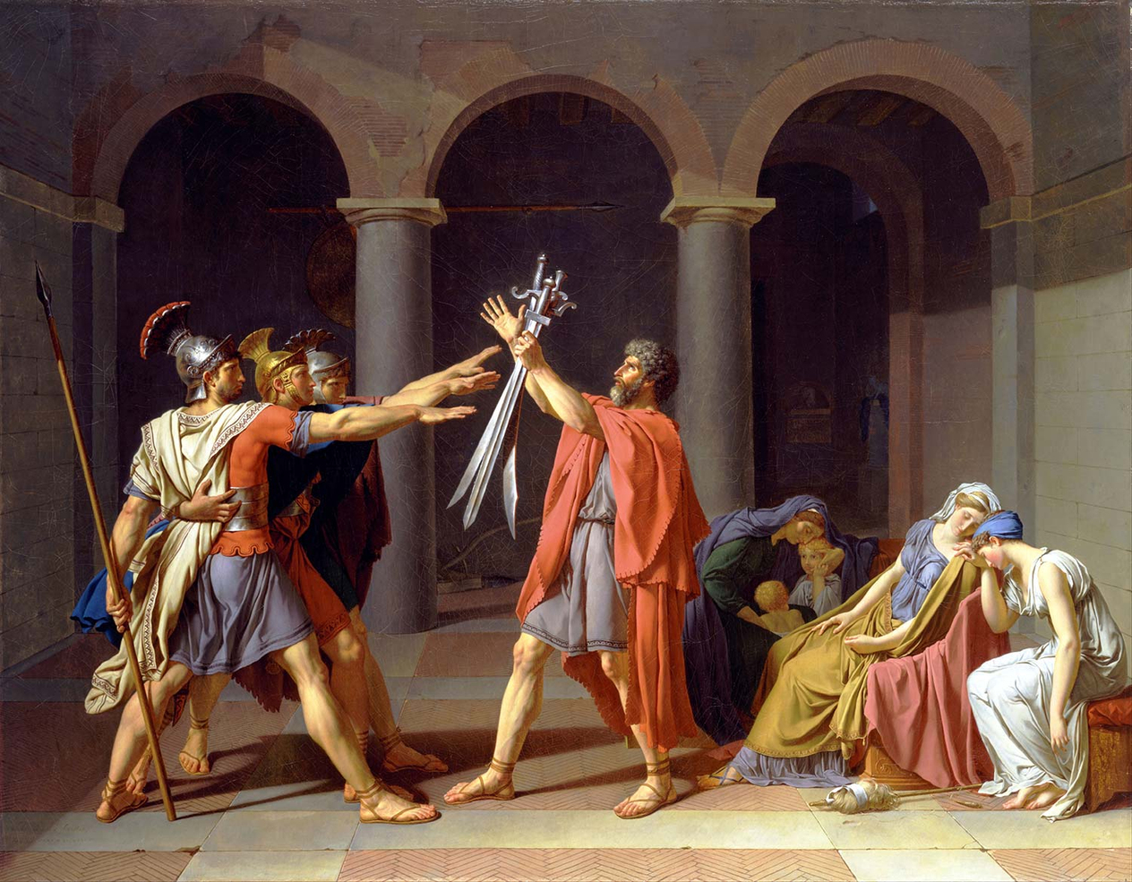 Jacque-Louis David Horatii Kardeşlerin Yemini Kanvas Tablo