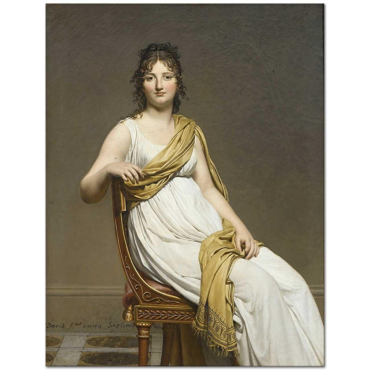Jacques-Louis David Henriette de Verninac'nın Portresi Kanvas Tablo