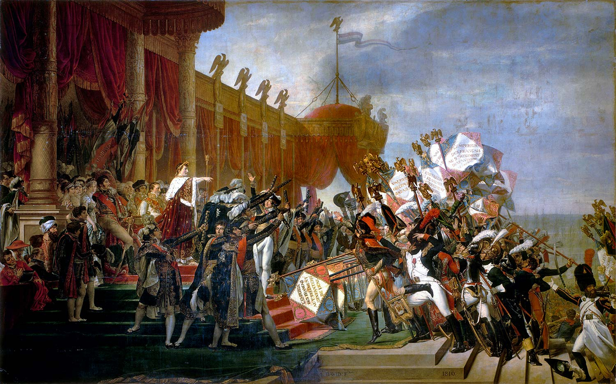 Jacque-Louis David Ordunun İmparator Üzerine Yürüyüşü Kanvas Tablo