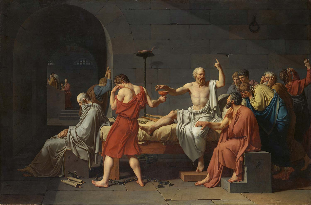 Jacque-Louis David Sokrat'ın Ölümü Kanvas Tablo