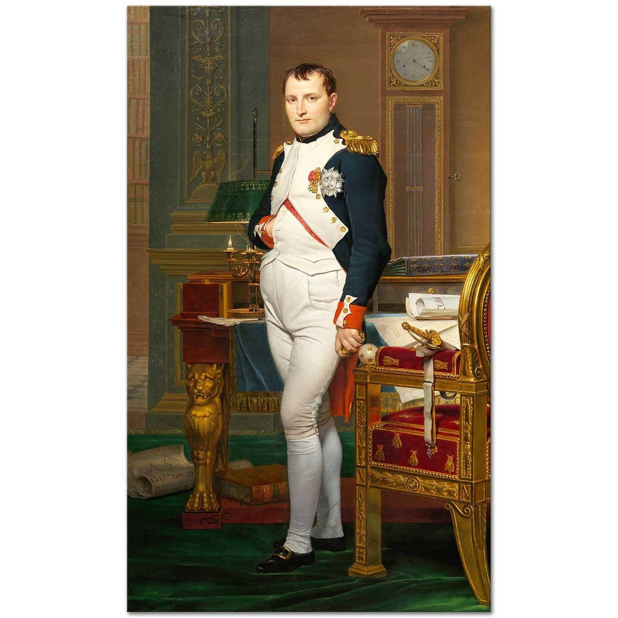 Jacques-Louis David Napolyon'un Çalışma Odası Kanvas Tablo