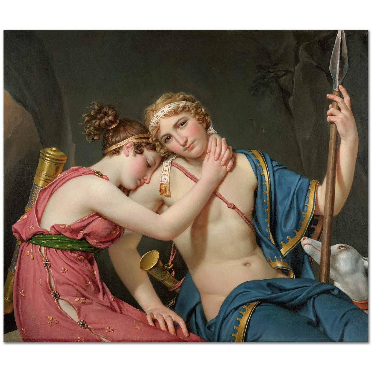 Jacques Louis David The Farewell Of Telemachus And Eucharis Art Print