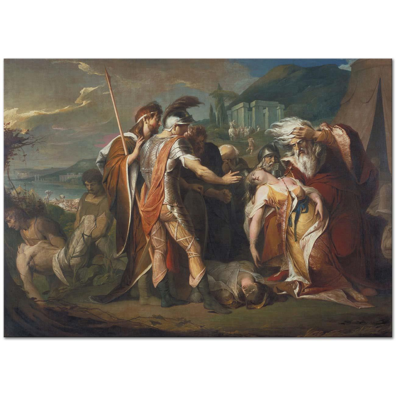 James Barry Cordelia'nın Ölümüne Ağlayan Kral Lear Kanvas Tablo