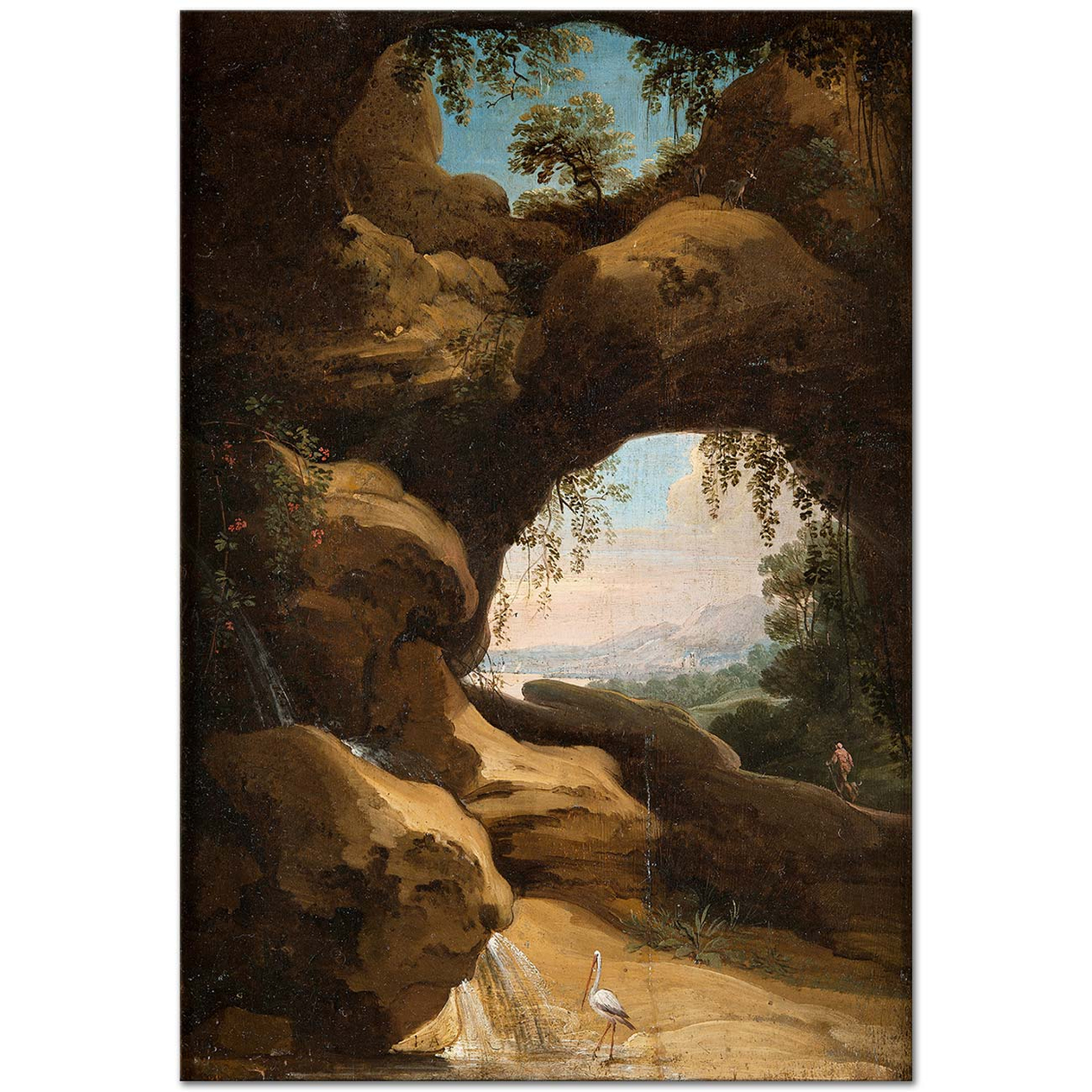 Jan Asselijn Landscape with Views Through the Cave Art Print