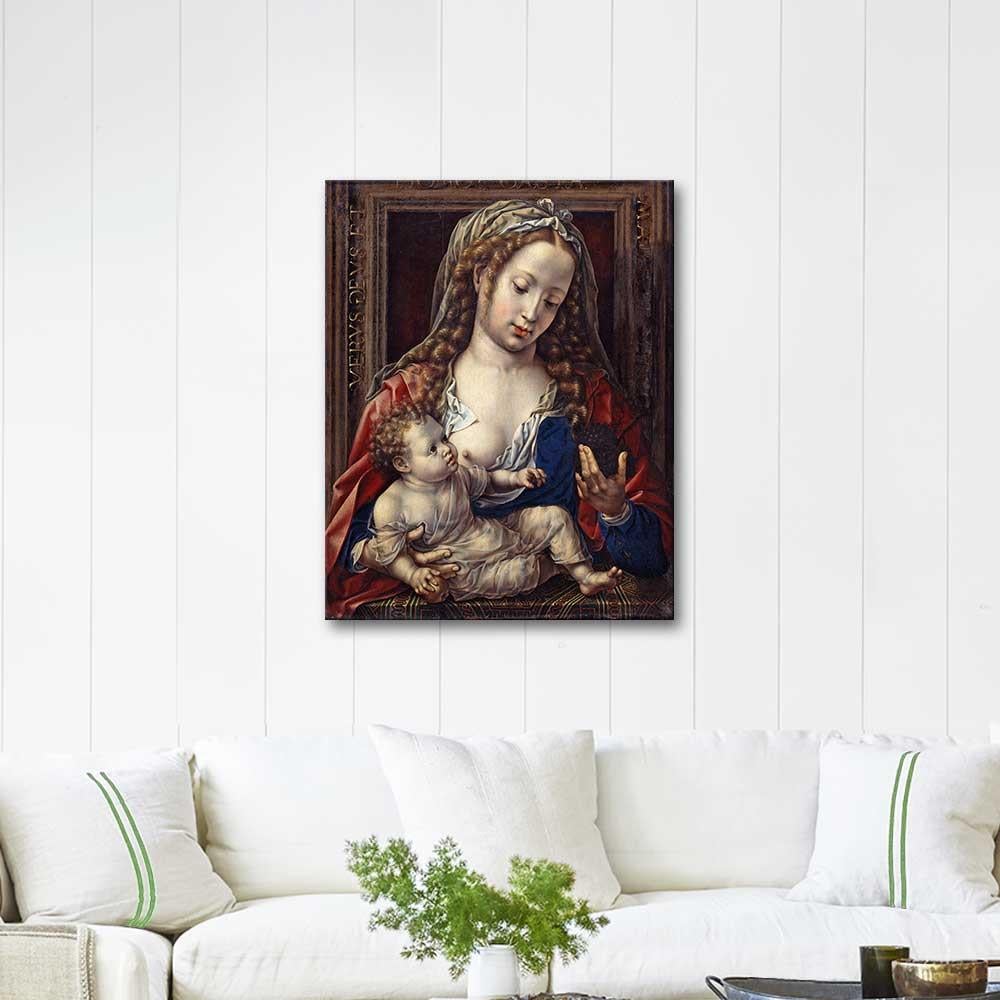 Jan Gossaert Madonna ve Çocuğu Kanvas Tablo