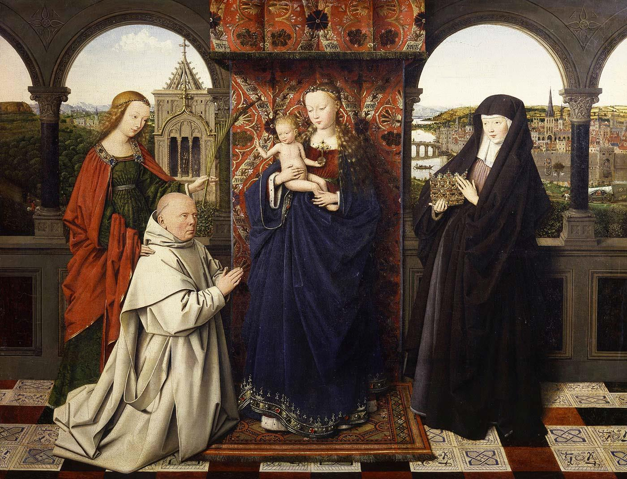 Jan van Eyck Virgin ve Çocuğu Kanvas Tablo