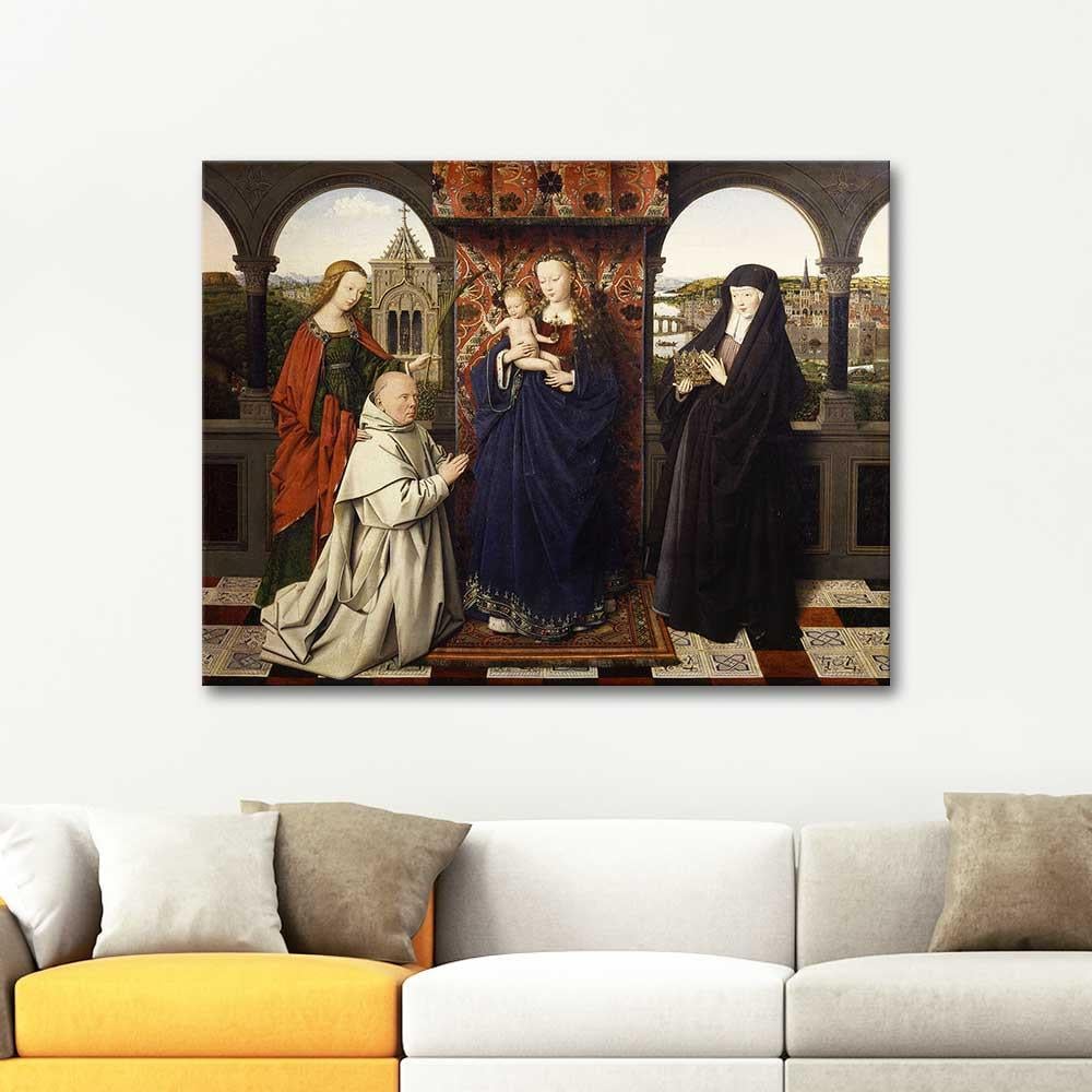Jan van Eyck Virgin ve Çocuğu Kanvas Tablo