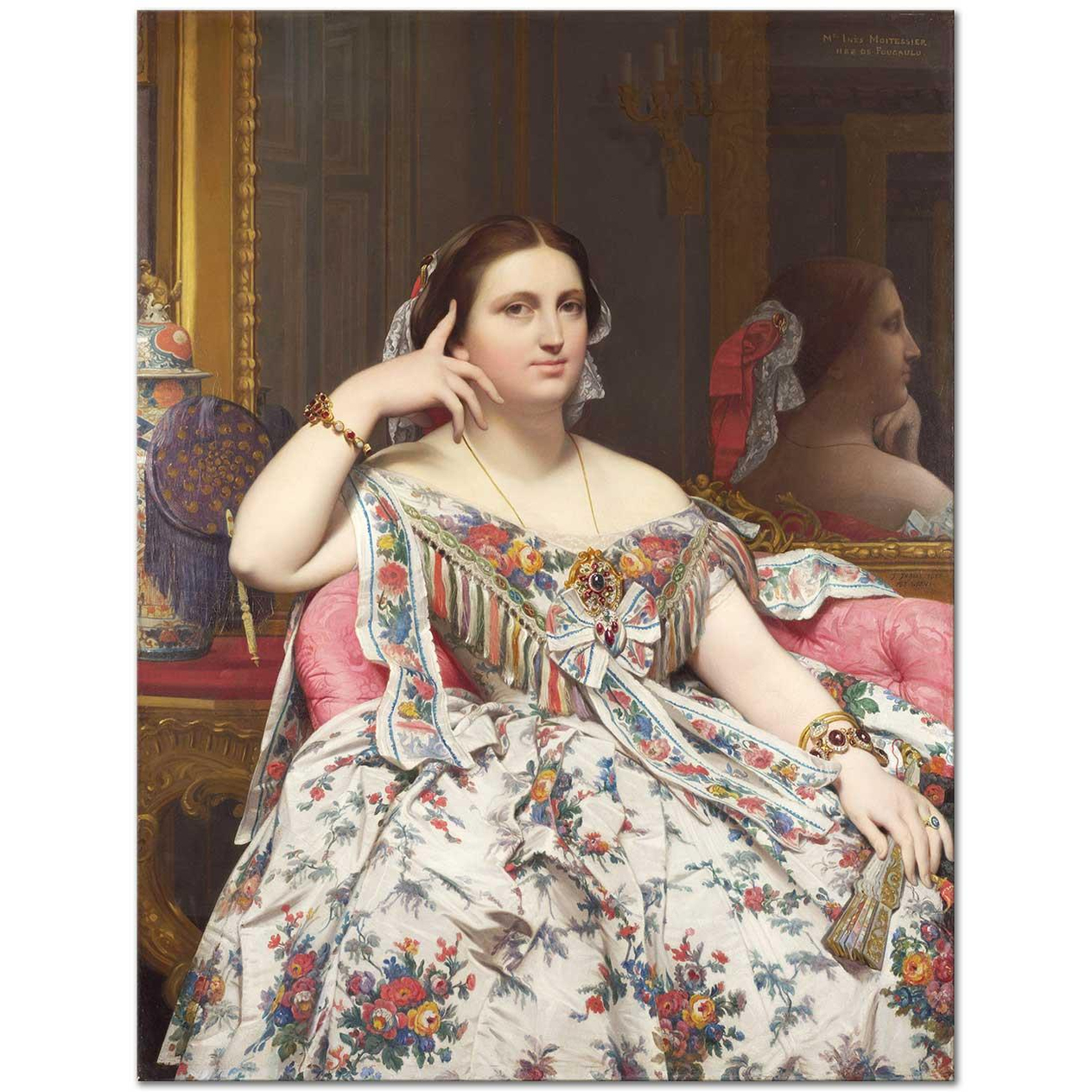 Jean Auguste Dominique Ingres Madam Moitessier Kanvas Tablo