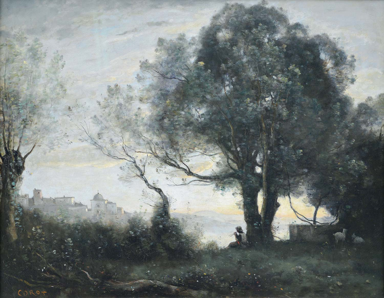 Jean Baptiste Camille Corot Souvenir of Castelgandolfo Art Print