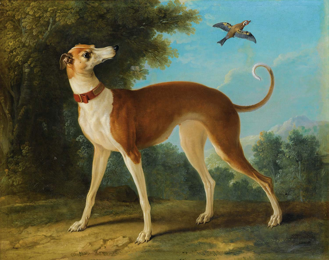 Jean-Baptiste Oudry Greyhound In A Landscape Art Print