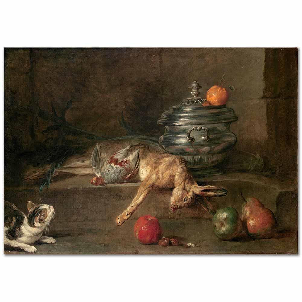 Jean Baptiste Simeon Chardin Gümüş Çorba Kâsesi Kanvas Tablo