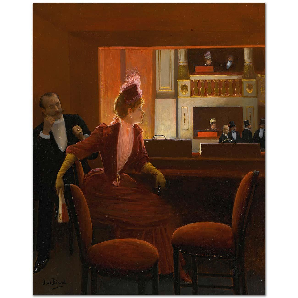 Jean Beraud La Loge Art Print