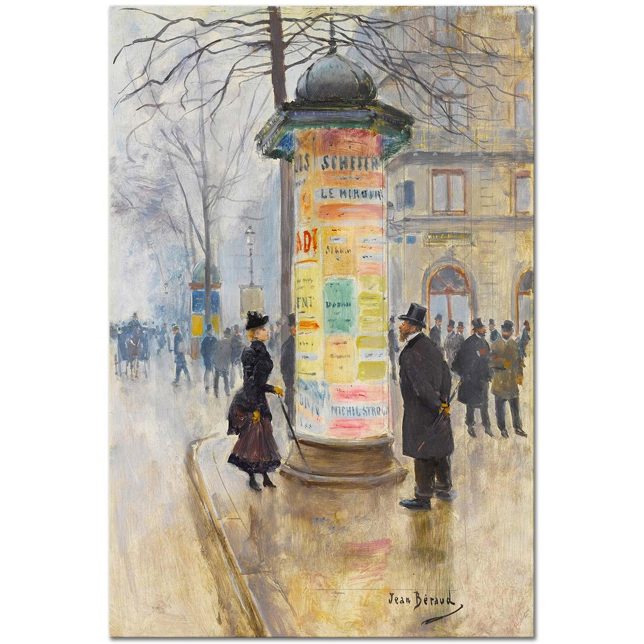 Jean Beraud Paris Sokağı Kanvas Tablo