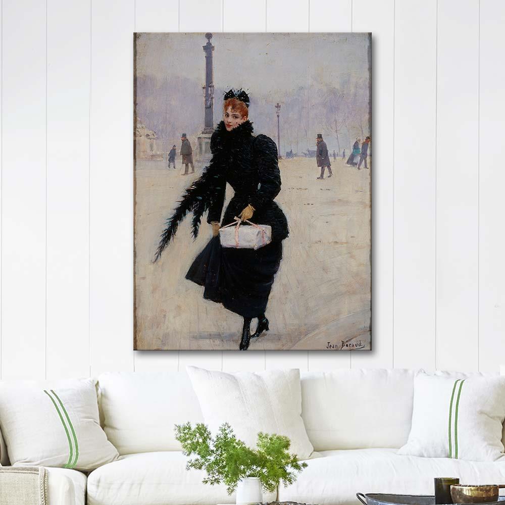 Jean Beraud Parisienne on the Place de la Concorde Art Print