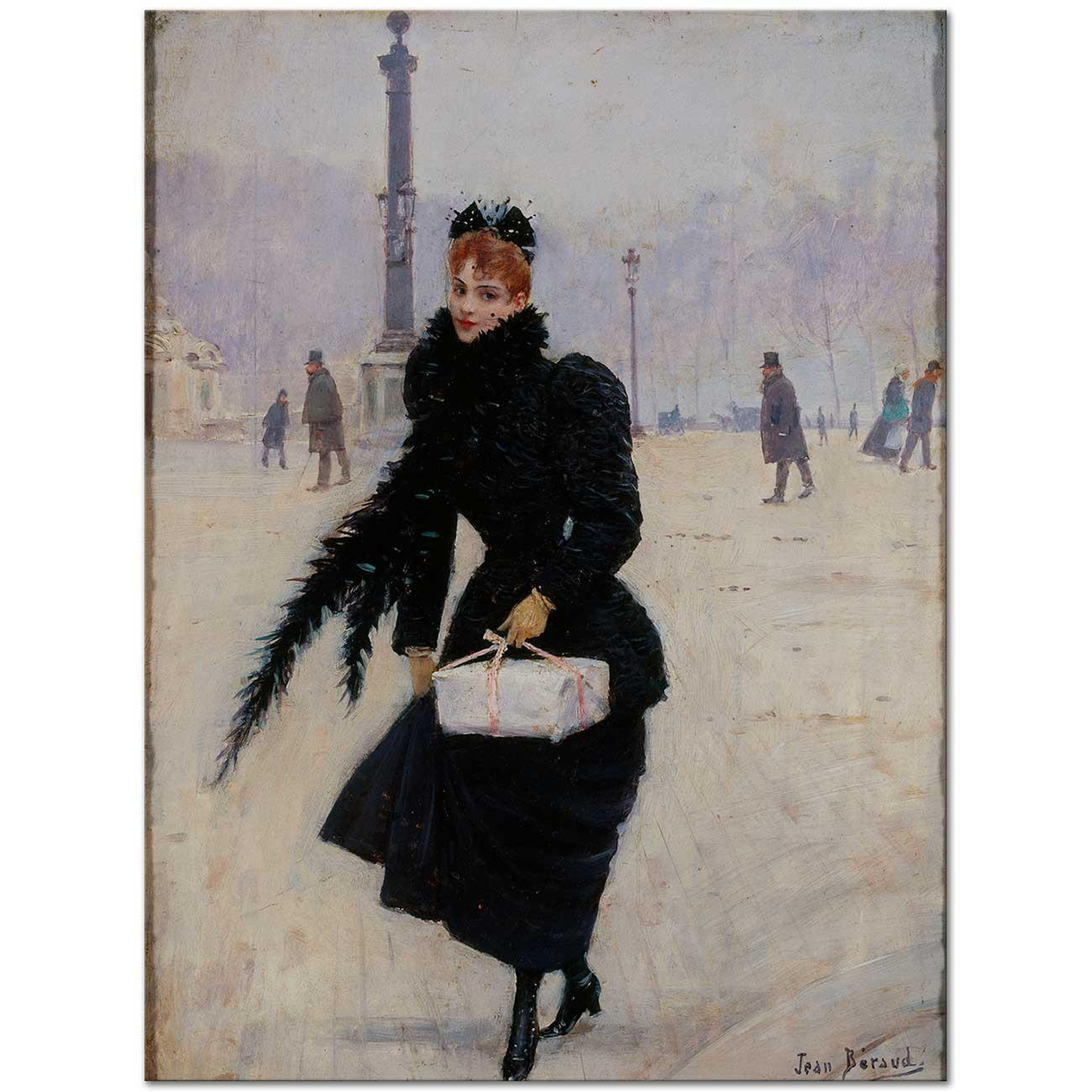 Parisienne on the Place de la Concorde by Jean Beraud