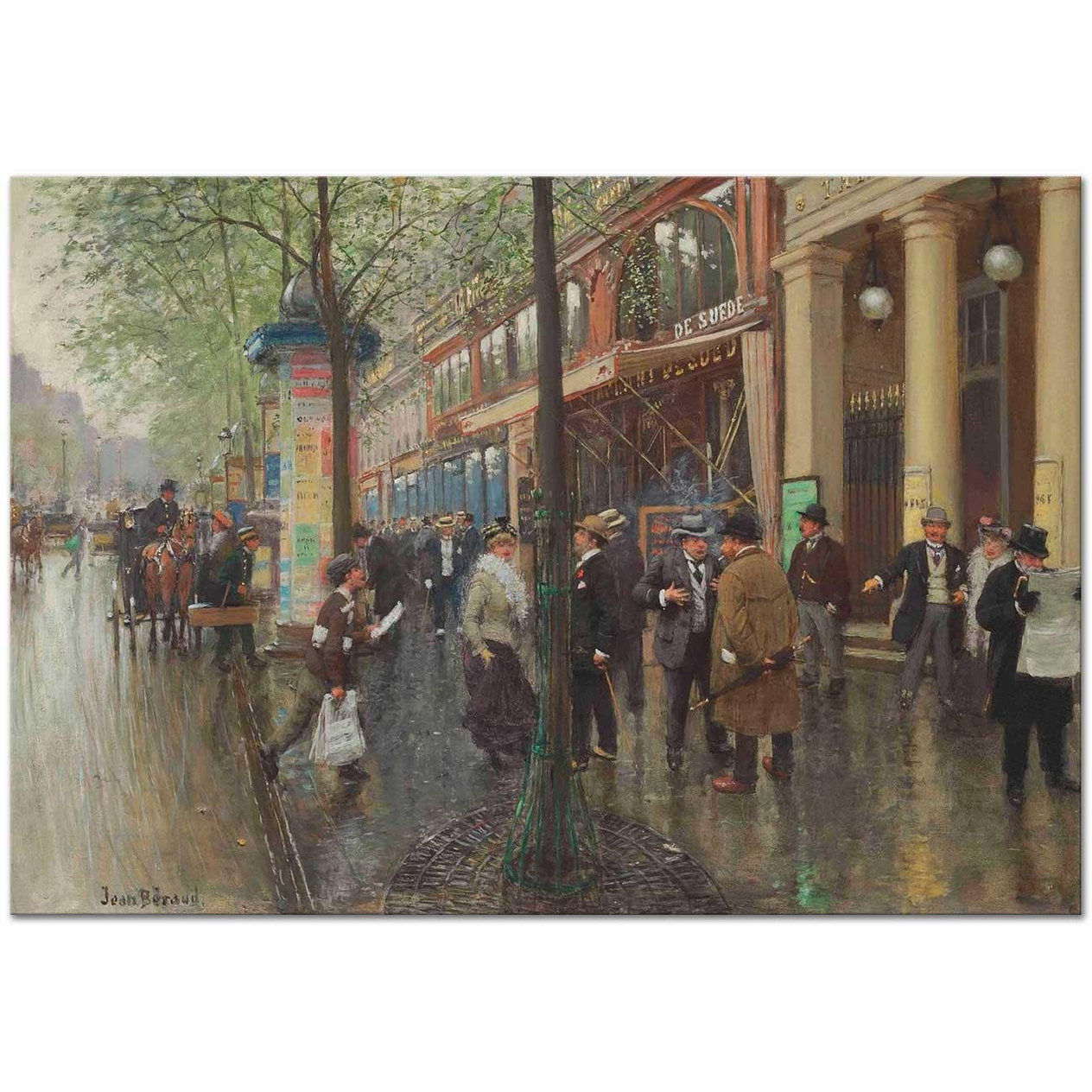Jean Beraud Ana Bulvar Tiyatrolar Kanvas Tablo