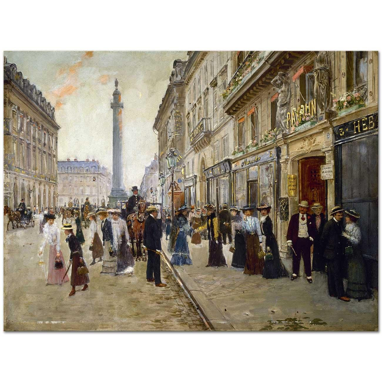 Jean Beraud Paix Bulvarı Kanvas Tablo
