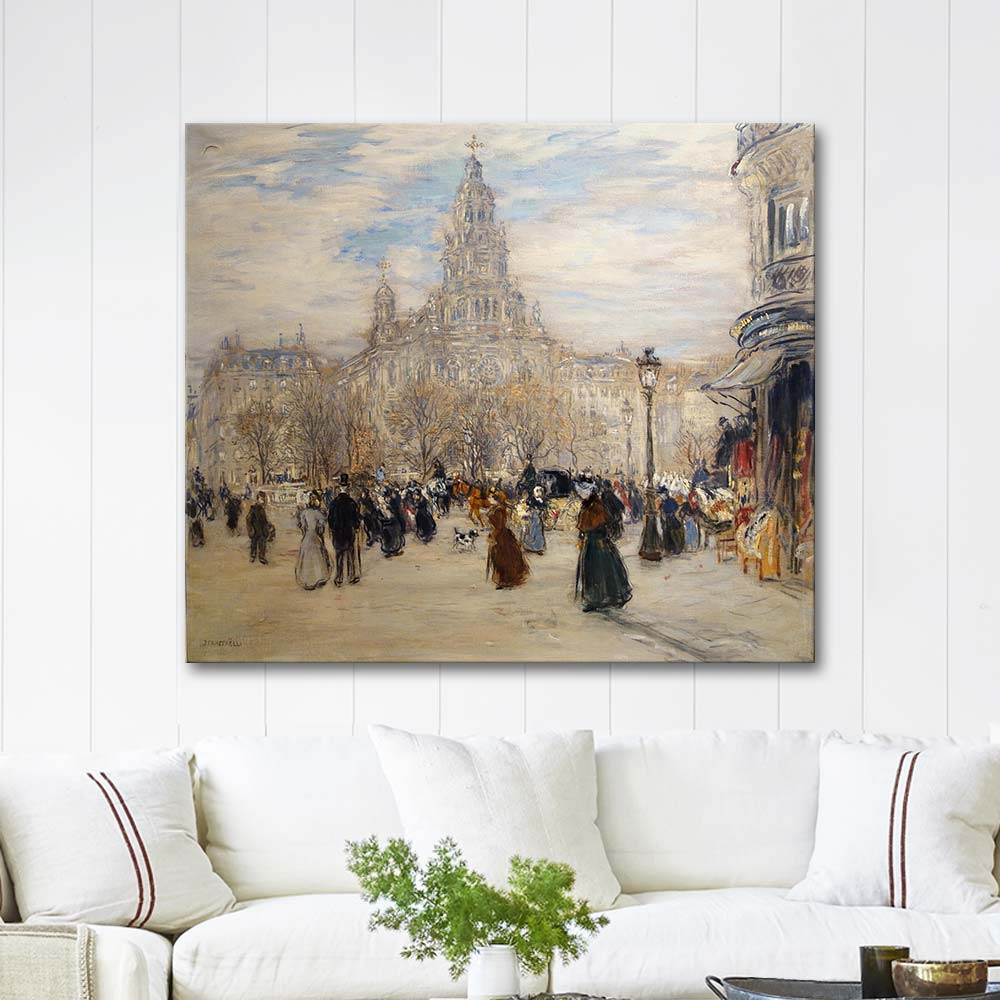 Jean-François Raffaelli Place St. Augustin Art Print