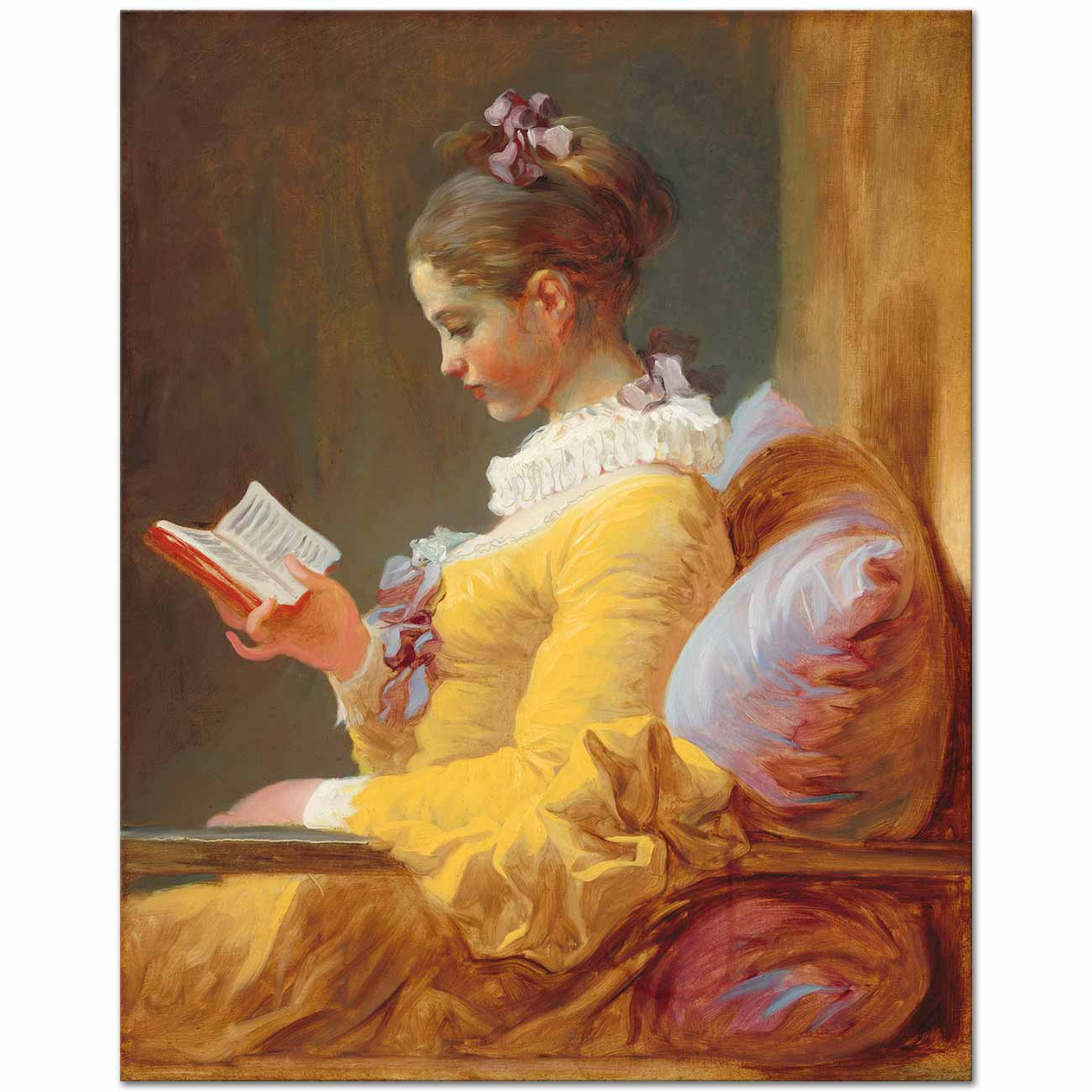Jean Honore Fragonard Okuma Kanvas Tablo