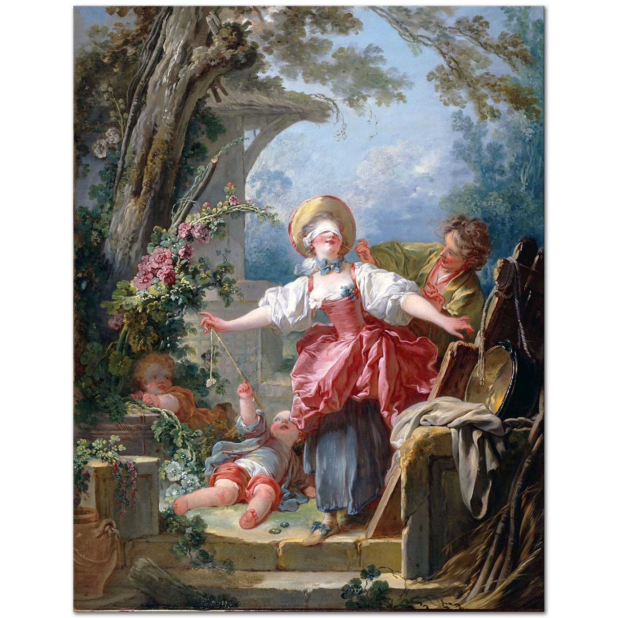 Jean Honore Fragonard Körebe Kanvas Tablo