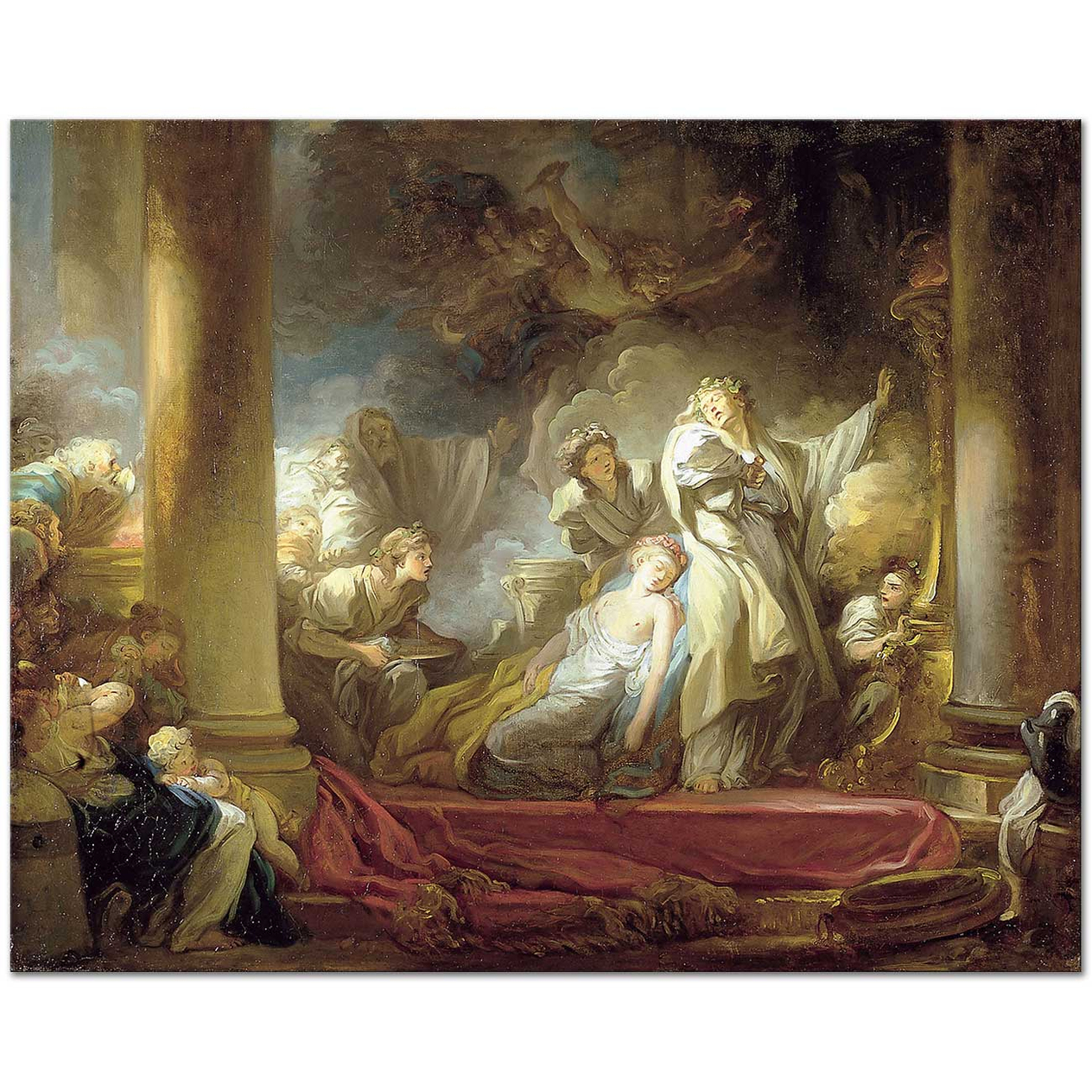 Jean Honore Fragonard Coresus'un Fedakarlığı Kanvas Tablo