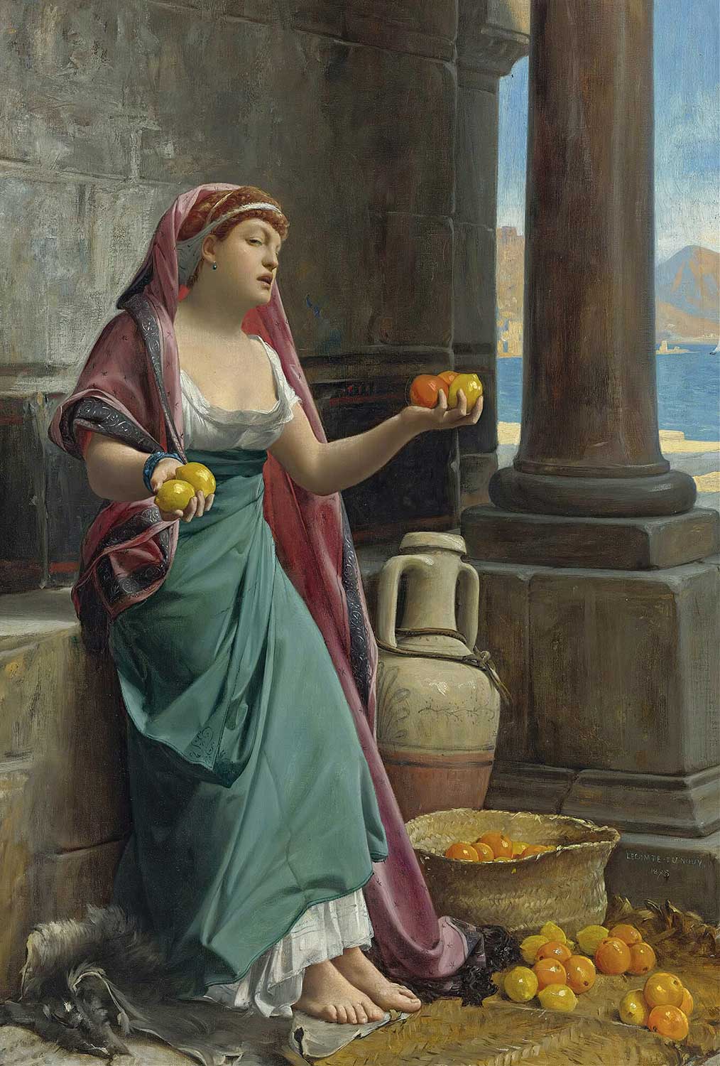 Jean Jules Antoine Lecomte du Nouÿ The Citrus Seller Art Print