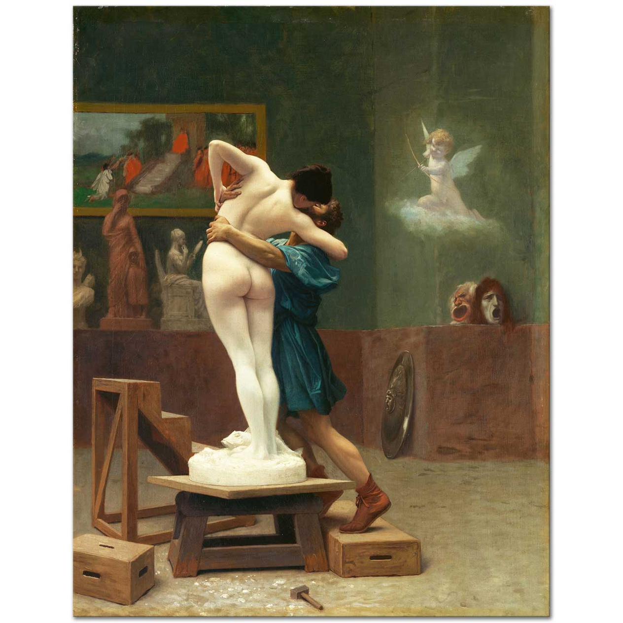 Jean Leon Gerome Pygmalion ve Galatea Kanvas Tablo