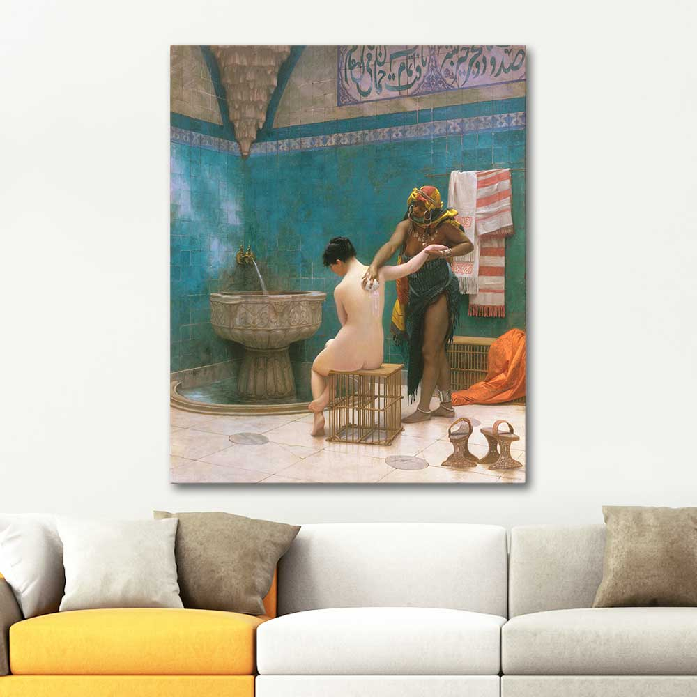 Jean Leon Gerome Fas Hamamı Kanvas Tablo