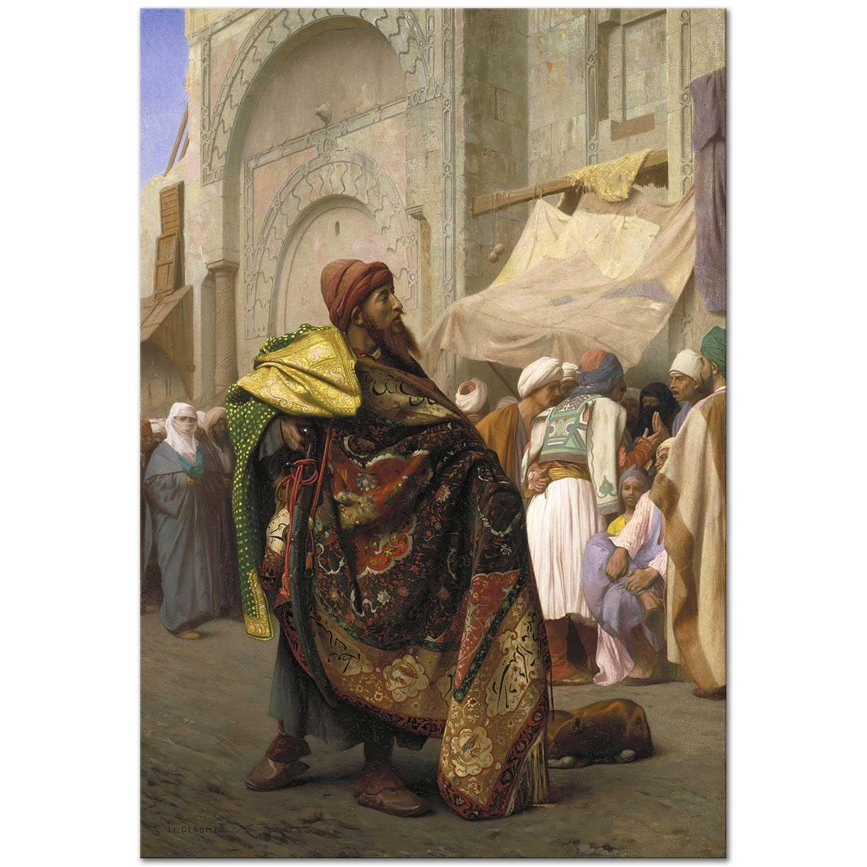 Jean Leon Gerome Halı Tüccarı Kahire Kanvas Tablo