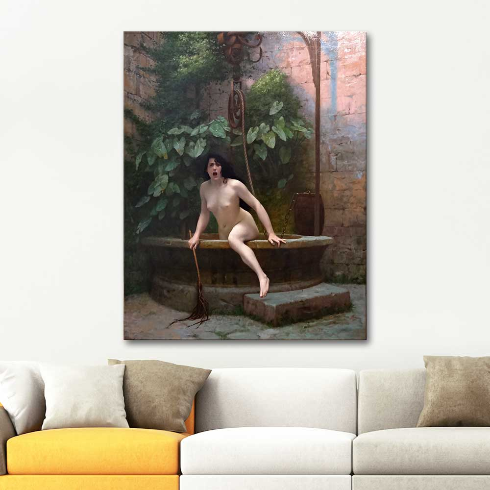 Jean Leon Gerome Truth Coming Out of Her Well Art Print