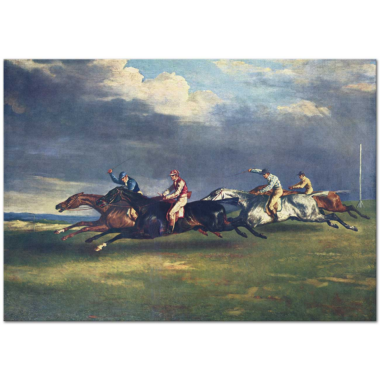 Jean Louis Theodore Gericault Epsom Derbisi Kanvas Tablo
