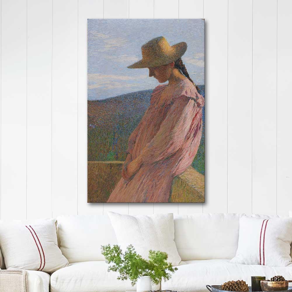 Jeune Fille Assise by Henri Martin as Art Print