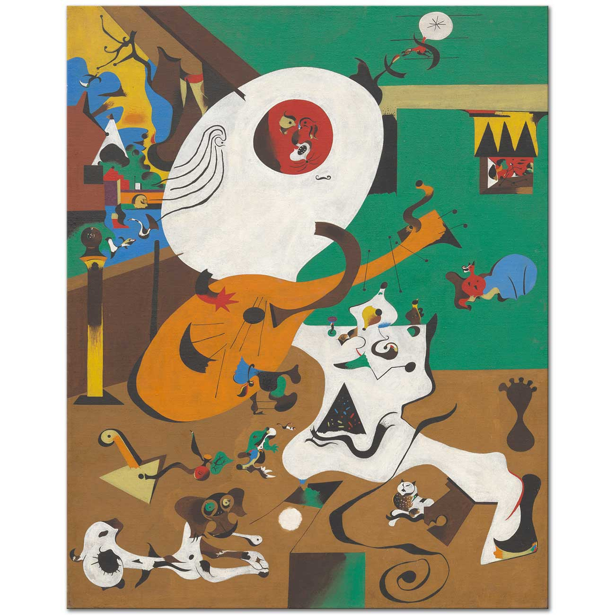 Joan Miro Hollanda'da İç Mekan Kanvas Tablo