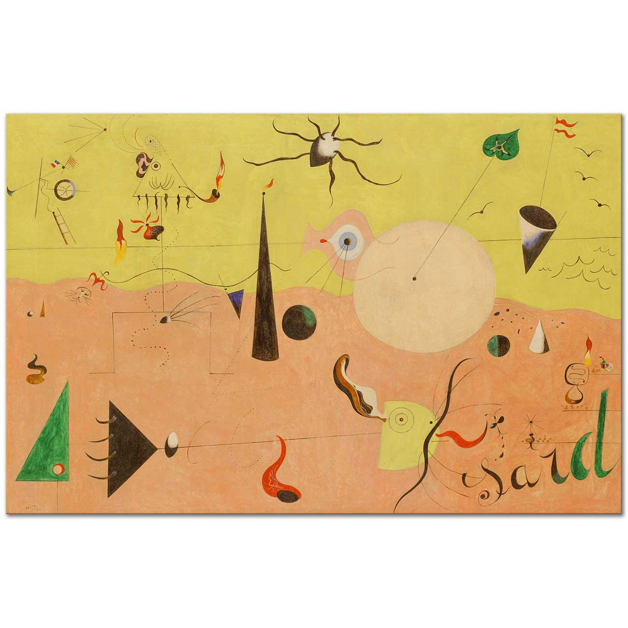 Joan Miro The Hunter Art Print