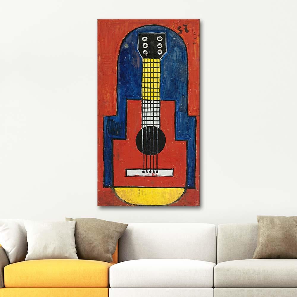 Joaquin Torres Garcia Gitar Kanvas Tablo