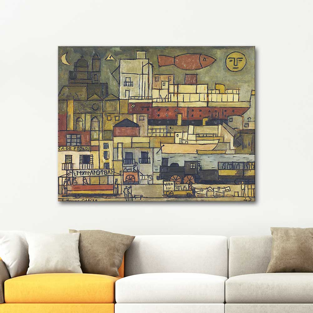 Joaquin Torres Garcia The Port Art Print