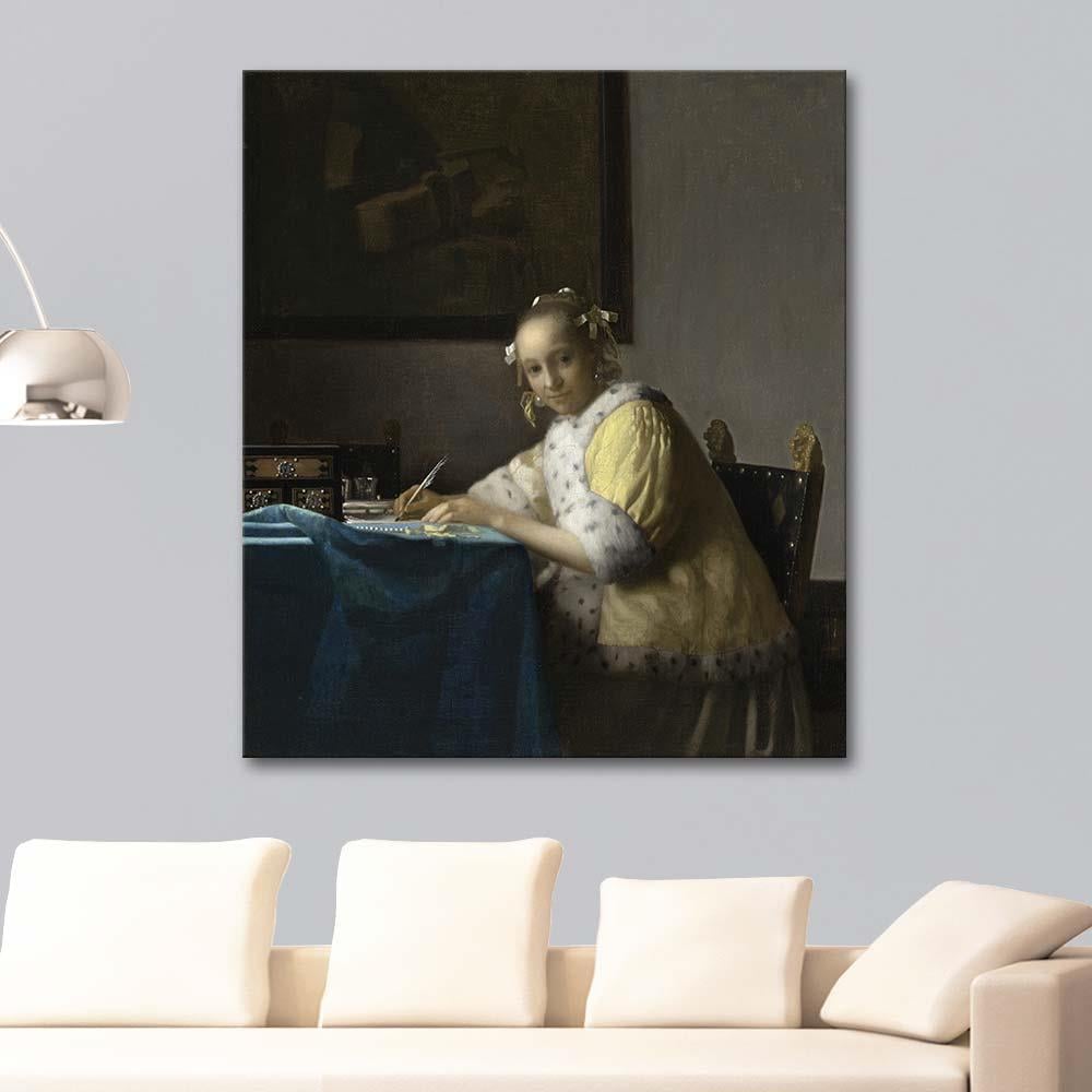 Johannes Vermeer A Lady Writing Art Print