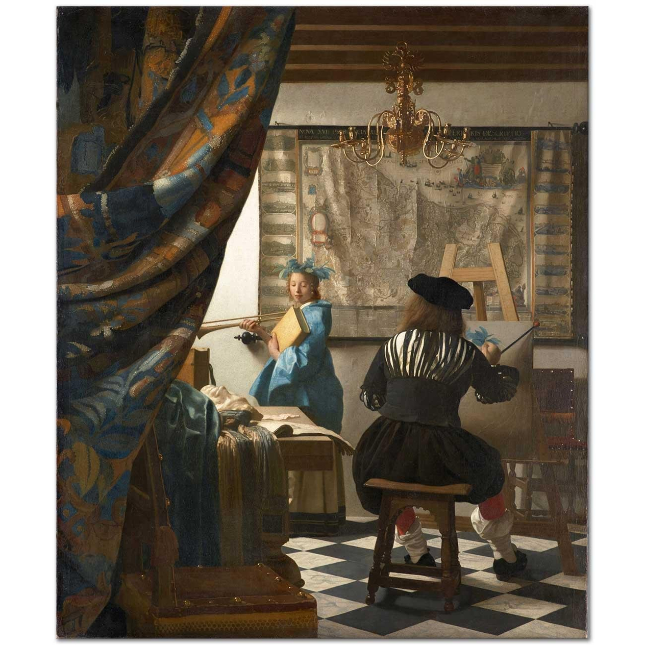 Johannes Vermeer Resim Sanatı Kanvas Tablo