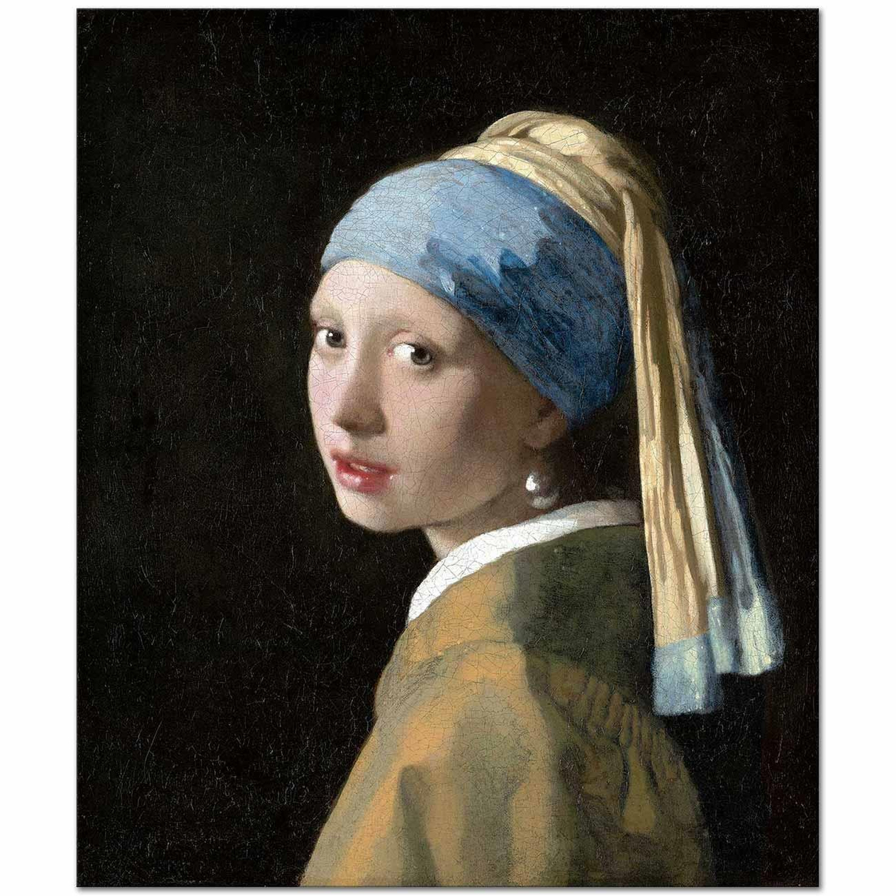 Johannes Vermeer İnci Küpeli Kız Kanvas Tablo