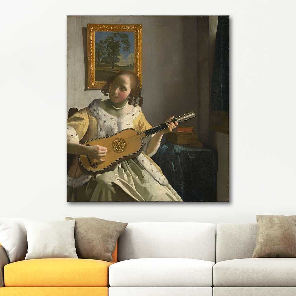 Johannes Vermeer The Guitar Player Art Print